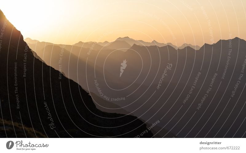 Frühtau und Berge Sonne Sonnenaufgang Sonnenuntergang Sonnenlicht Wetter Schönes Wetter Alpen Berge u. Gebirge Gipfel Schobergruppe Hohen Tauern NP Österreich