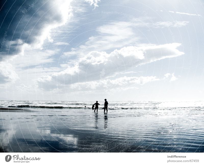 walking on the water Strand Himmel Sommer Mensch clouds sky sea Sand wave tuscany