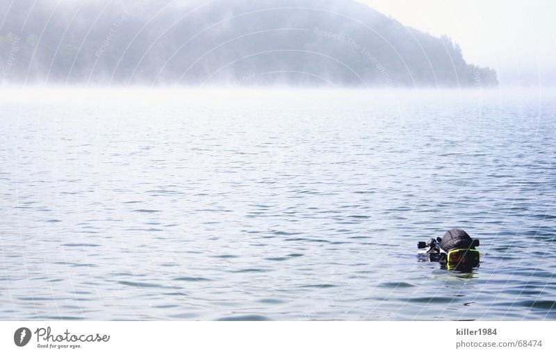 Ungeheuer vom Edersee ;-) tauchen Ederstausee Nebel Landschaft dunkel Tauchgerät Freiheit