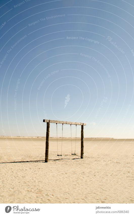 schaukeln Freizeit & Hobby Spielen Ferien & Urlaub & Reisen Sommer Sommerurlaub Sonne Strand Meer Natur Landschaft Sand Wasser Himmel Küste Nordsee Freude