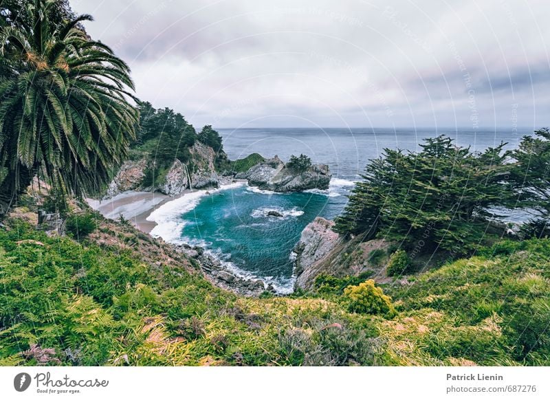 Big Sur Ferien & Urlaub & Reisen Tourismus Ausflug Abenteuer Ferne Freiheit Sightseeing Umwelt Natur Landschaft Urelemente Himmel Wolken Sommer Wetter