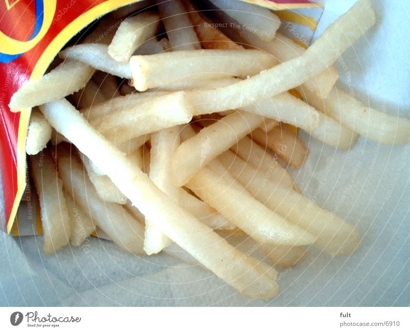 Pommes Pommes frites Dickmacher Verpackung Ernährung Salz Fett