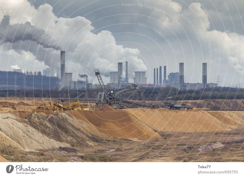 Garzweiler 1 Maschine Technik & Technologie Energiewirtschaft Kohlekraftwerk Energiekrise Industrie Umwelt Natur Landschaft Erde Sand Klimawandel Kraft