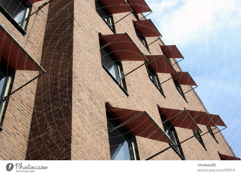 fassade Fassade Wand Mauer Fenster Haus Gebäude Wetterschutz Wärme Schatten Architektur