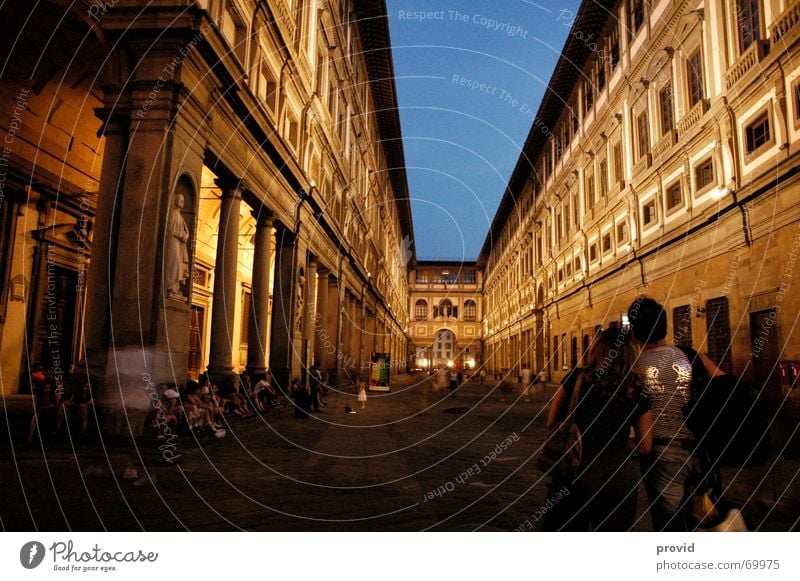 Uffizio Nacht Stadt Ferien & Urlaub & Reisen Kultur Kunst uffizio italien florenz Museum Abend