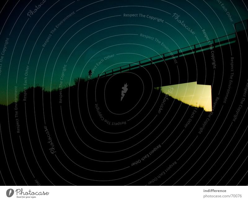 the bridge Sonnenuntergang Italien street shadow black tuscany railroad sign guard rail