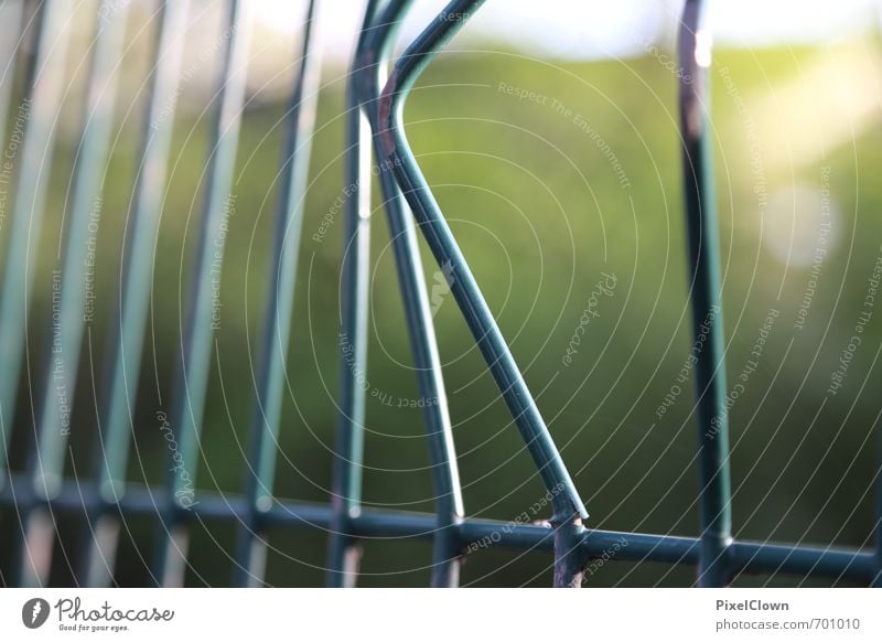 Noch ein (Bau)Zaun Garten Handwerker Gartenarbeit Baustelle Sonnenaufgang Sonnenuntergang Sonnenlicht Stadt Park Mauer Wand Wege & Pfade Wegkreuzung Metall