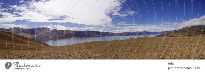 Tso Moriri See Wolken Ferne Indien Tsomoriri Ladakh Bergsteigen Berge u. Gebirge Aussicht Himmel Himalaya karakorum Niveau korzok