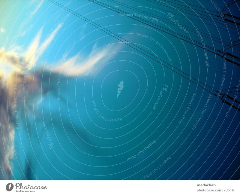 LOVE IS EVERLASTING| himmel wolken clouds energie strom energy Wolken Elektrizität Himmel Strommast alternativ schlechtes Wetter himmlisch Götter Unendlichkeit