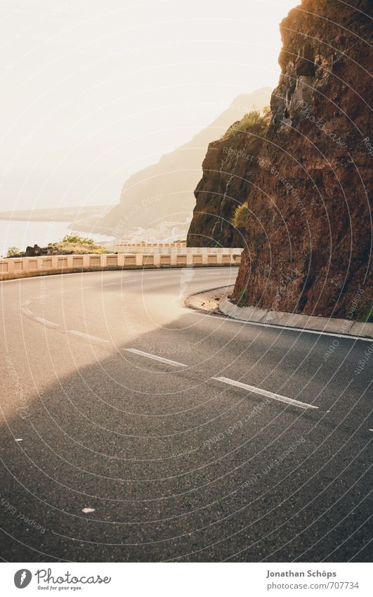 San Andrés / Teneriffa XVIII Umwelt Natur Landschaft Schönes Wetter Verkehr Autofahren Straße ästhetisch Geschwindigkeit Kurve gefährlich Felsen Straßenbelag