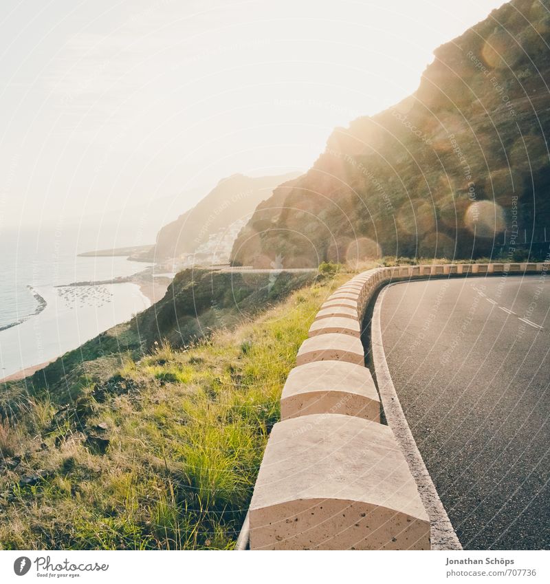 San Andrés / Teneriffa XXVIX Umwelt Natur Landschaft Felsen Berge u. Gebirge Gipfel Küste Bucht Meer Insel ästhetisch Verkehrswege Straßenverkehr Straßenrand