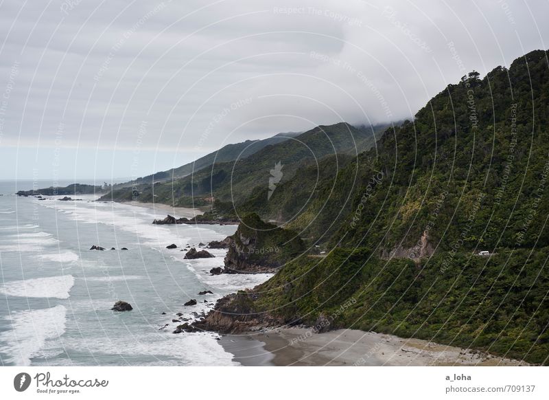 The Land Of The Long White Cloud Umwelt Natur Landschaft Pflanze Urelemente Sand Luft Wasser Himmel Wolken Gewitterwolken Horizont Sommer schlechtes Wetter