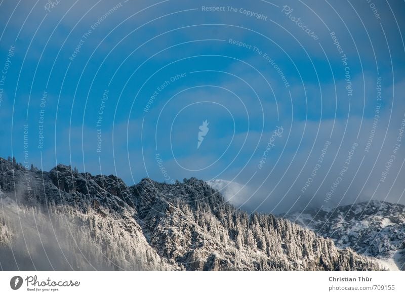 Letzter Schnee Umwelt Natur Landschaft Luft Himmel Wolken Sonnenlicht Winter Schönes Wetter Eis Frost Schneefall Felsen Alpen Berge u. Gebirge