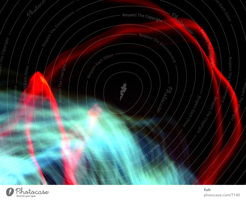 flash Licht rot Minze schwarz Schwung Stil Langzeitbelichtung blau Bewegung