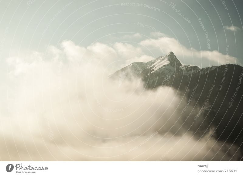 Zinken Abenteuer Berge u. Gebirge wandern Klettern Bergsteigen Natur Landschaft Himmel Wolken Horizont Frühling Herbst Winter Klima Wetter Schönes Wetter Nebel