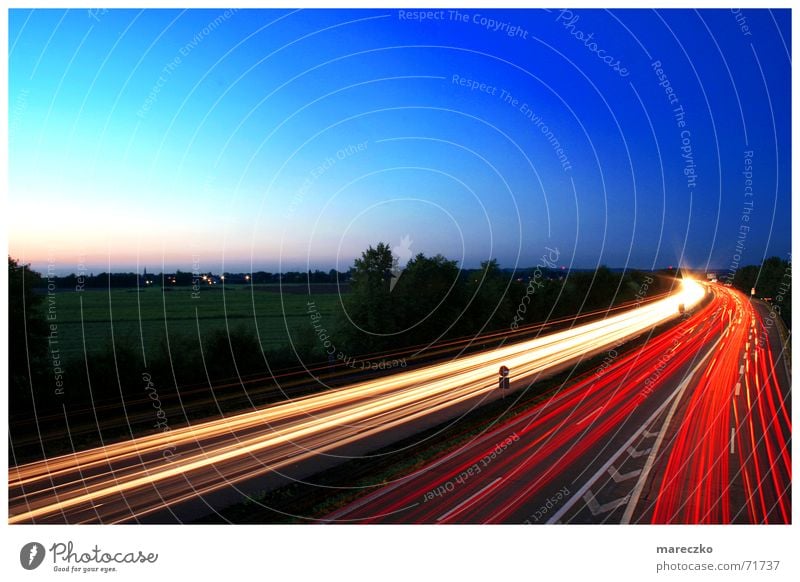 Strasse II Bremslicht Nacht Autobahn Straßenbeleuchtung PKW Licht Autobahnausfahrt Schilder & Markierungen