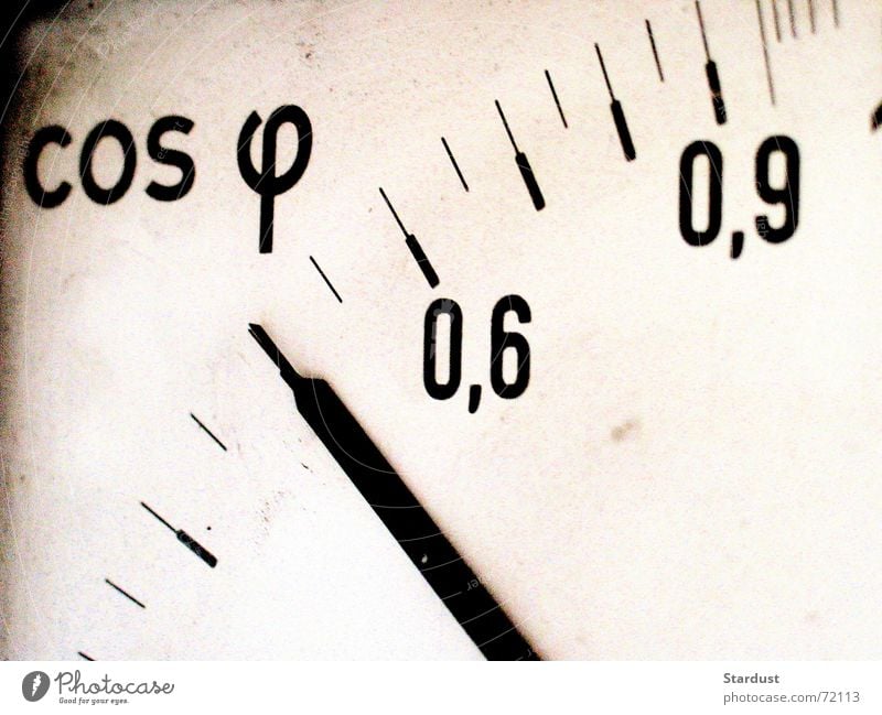 Cosinus Phi Messinstrument Skala Elektrizität Technik & Technologie Anzeige