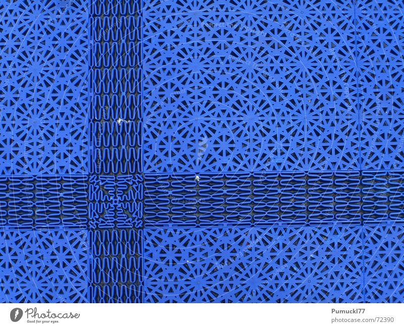 Blue Stars Matten Muster Quadrat Raster Gitter Gummi Mitte horizontal vertikal Bodenbelag blau Rücken Kunststoff Stern (Symbol) modular Linie Verabredung