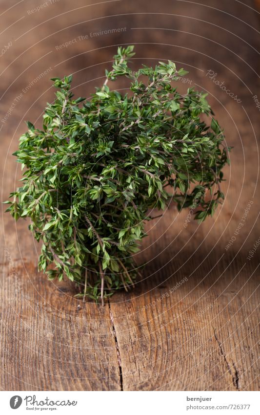 Parsley, Sage, Rosemary and Thyme Lebensmittel Kräuter & Gewürze Bioprodukte Vegetarische Ernährung Billig gut Thymian Holzbrett rustikal Pflanze bund Bündel