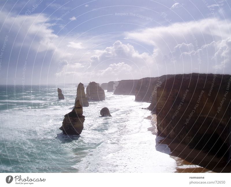 The 12 Apostles Great Ocean Road Australien Stimmung Meer Gesteinsformationen Natur Himmel Victoria