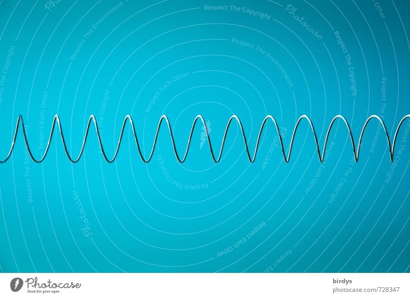 Kontinuität Wolkenloser Himmel Spirale Spiralkabel ästhetisch außergewöhnlich blau Symmetrie Unendlichkeit Farbfoto Außenaufnahme Menschenleer Textfreiraum oben