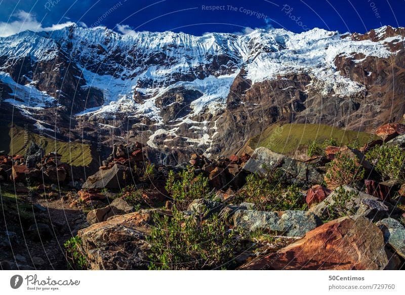 glacier in Peru Ferien & Urlaub & Reisen Tourismus Ausflug Abenteuer Ferne Freiheit Sommerurlaub Schnee Berge u. Gebirge wandern Bergsteigen Natur Landschaft