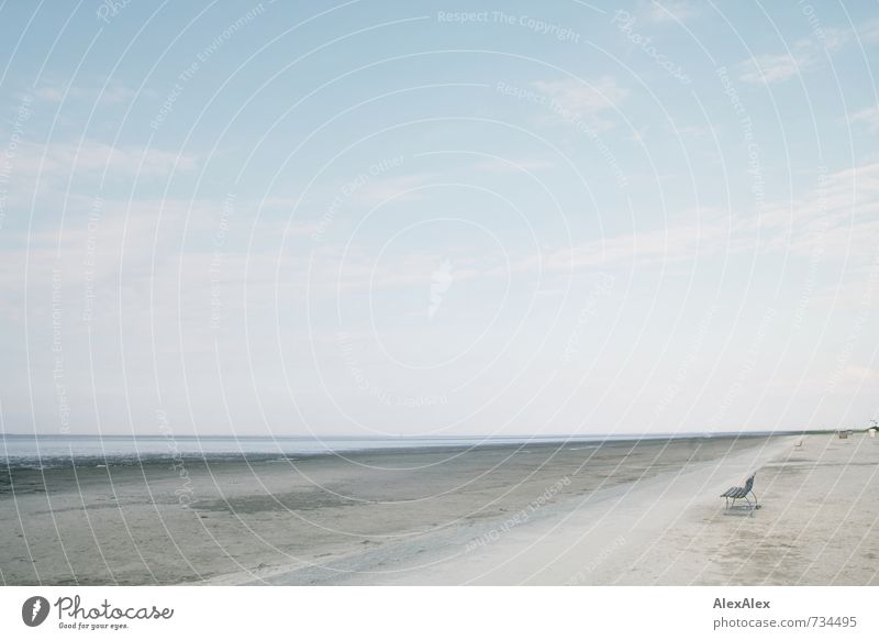 dahinten Ferien & Urlaub & Reisen Ausflug Ferne Freiheit Sommer Meer Natur Landschaft Sand Himmel Frühling Schönes Wetter Küste Strand Bucht Nordsee