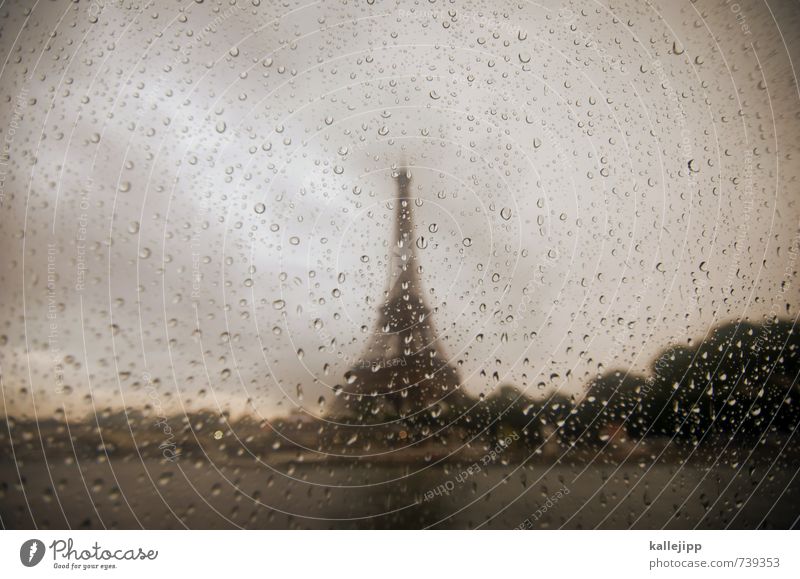 non, je ne regrette rien Stadt Hauptstadt Turm Bauwerk Gebäude Sehenswürdigkeit Wahrzeichen Denkmal Liebe Tour d'Eiffel Paris Autofenster Landkreis Regen Tränen