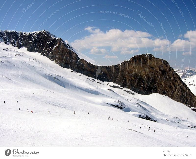 Gletscher Berge u. Gebirge Schnee Skifahren