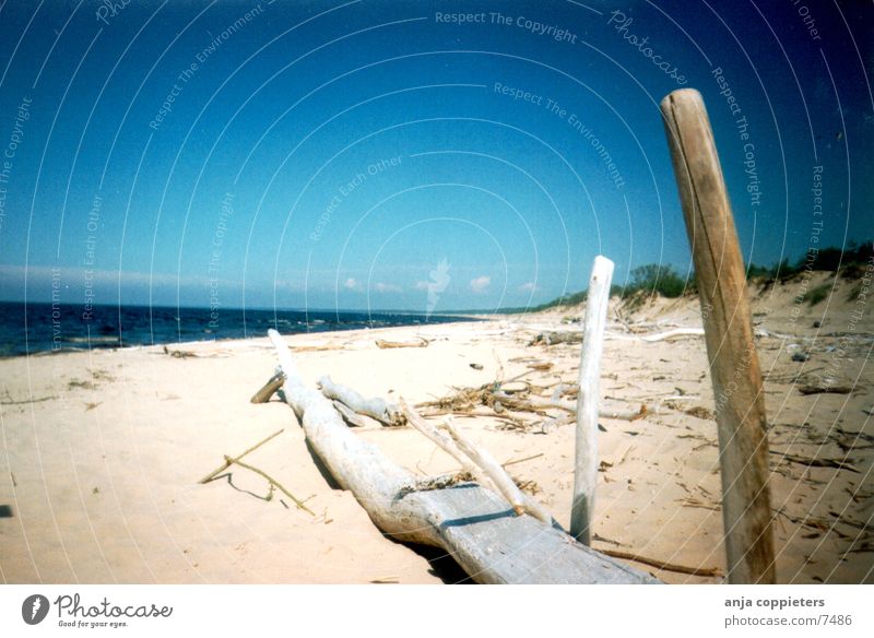 Gauja Meer Strand Lettland Sand Blauer Himmel Baltikum