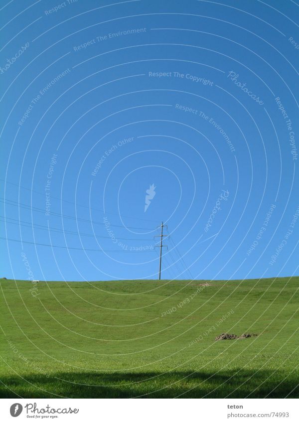 verbindungen Strommast Wege & Pfade Wiese Ferne Kanton Appenzell Verbindung Natur Himmel