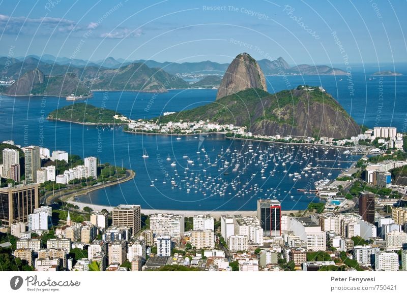 Rio de Janeiro 9 Meer Natur Landschaft Wasser Horizont Bucht Brasilien Amerika Südamerika Stadt Menschenleer Sehenswürdigkeit Wahrzeichen Jachthafen schön blau