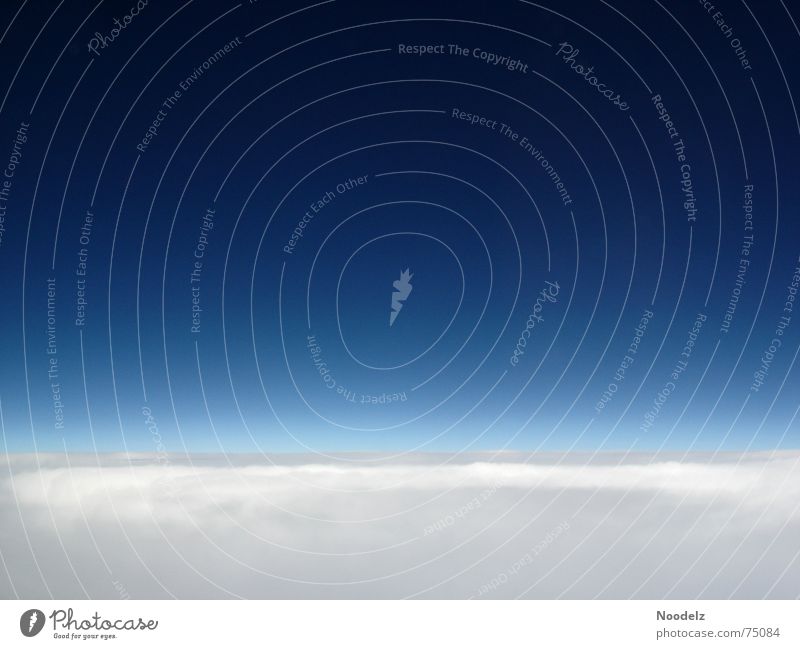 Puderzucker Ferien & Urlaub & Reisen Wolken weiß Himmel blau Ferne Niveau Luftverkehr Pulver