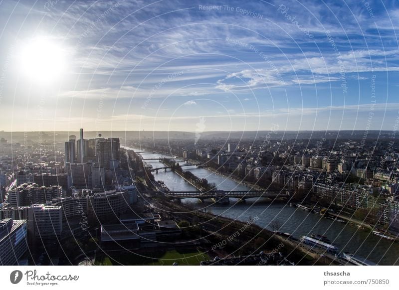 An der Seine in Paris entlang Lifestyle Reichtum Ferien & Urlaub & Reisen Tourismus Ausflug Ferne Freiheit Sightseeing Städtereise Architektur Himmel Wolken