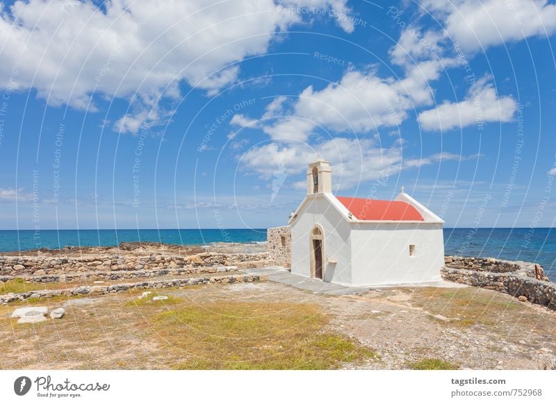 CHERSONISSOS - KRETA Kreta Griechenland Chersonissos Hersonissou Kapelle Religion & Glaube Kirche Grundmauern Mauer Ferien & Urlaub & Reisen Reisefotografie