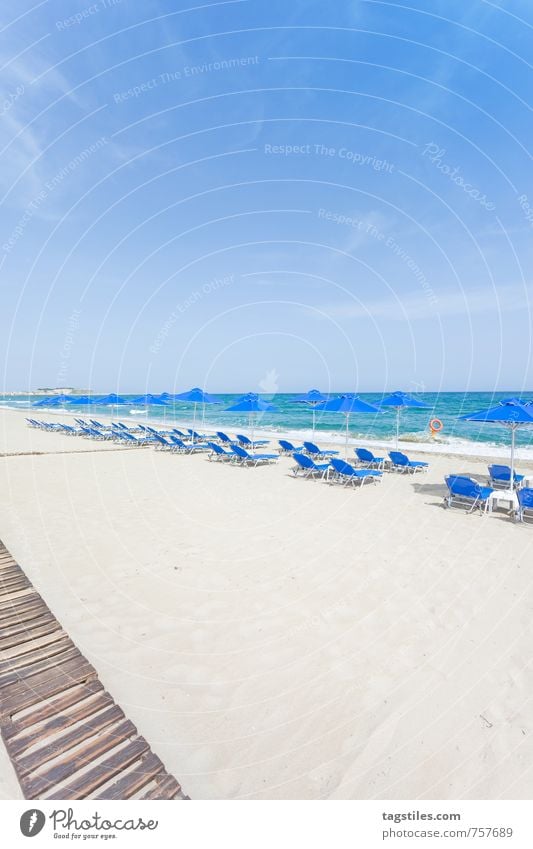 STRAND VON RETHIMNO Kreta Griechenland Rethimno Ferien & Urlaub & Reisen Reisefotografie Idylle Postkarte Tourismus Sonnenstrahlen Sommer Paradies himmlisch