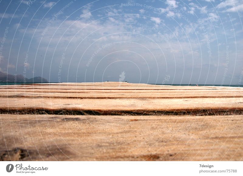 Naturlaufsteg Holz Wolken Laufsteg Steg Meer himmerl Bodenbelag