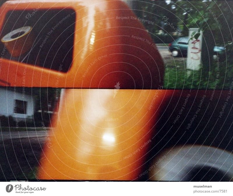 trashbin Müllbehälter Eimer bsr orange dustbin trashig Lomografie supersampler