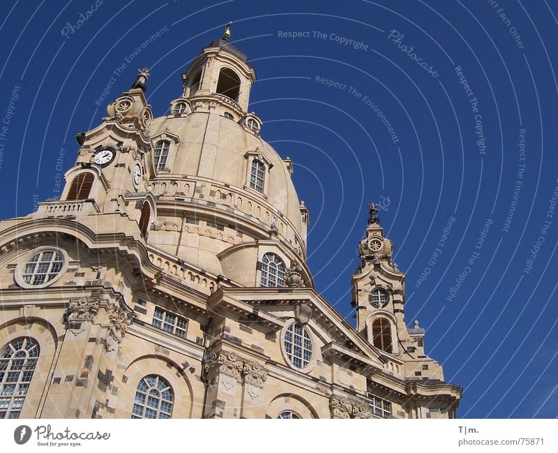 Frauenkirche Dresden Gebäude Kuppeldach Erneuerung Religion & Glaube Barock sakralbau sandsteinbau Architektur