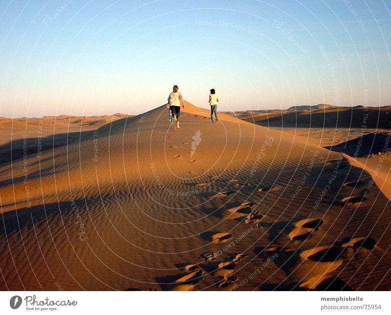 Dünenwanderung Swakopmund Afrika Namibia Dämmerung Stranddüne Spaziergang Abend