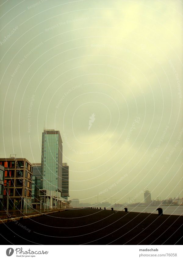 ROOM WITH A VIEW Nebel Amsterdam Wasserfahrzeug Himmel Wolken schlechtes Wetter himmlisch Götter Unendlichkeit Haus Hochhaus Gebäude Material Fenster live Block