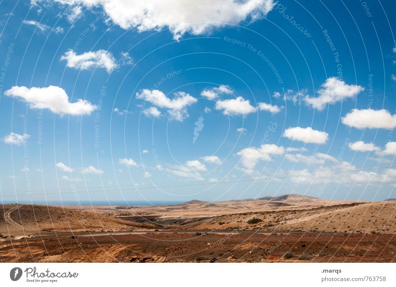 Hinterland Ferien & Urlaub & Reisen Tourismus Ausflug Abenteuer Umwelt Natur Landschaft Himmel Wolken Horizont Sommer Klima Schönes Wetter Hügel heiß trocken