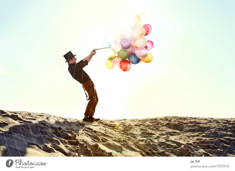 Luftballons III Freude Glück Jahrmarkt Geburtstag Fröhlichkeit Lebensfreude Strand Feste & Feiern Abenteuer Sommer Spielen Freiheit kindlich Zirkus Spielzeug