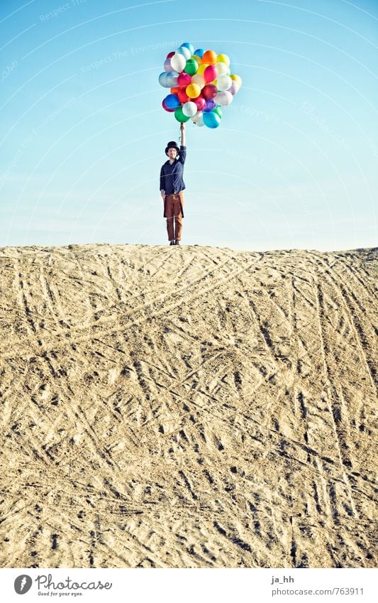 Luftballons IV Freude Glück Fröhlichkeit Lebensfreude Jahrmarkt Geburtstag Sand Stranddüne Feste & Feiern Abenteuer Sommer Sommerurlaub Spielen Freiheit