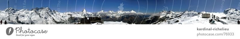 Hörnli Panorama Zermatt Schweiz Gornergrat Gletscher Duforspitze Breithorn wandern Observatorium Matterhorn 360 grad panorama Berge u. Gebirge Schnee Eis