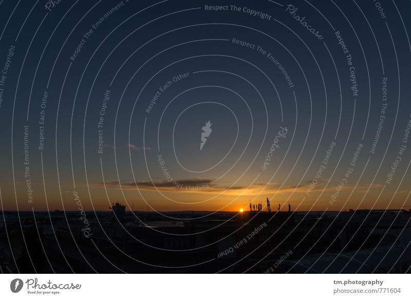 Darmstädter Sonneuntergang Sommer Sonnenaufgang Sonnenuntergang Sonnenlicht Schönes Wetter Kleinstadt Menschenleer blau mehrfarbig gelb Stimmung Zufriedenheit