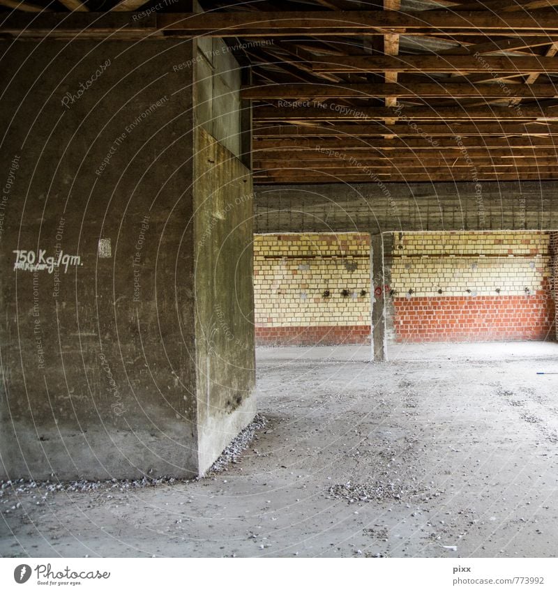 750 kg/qm Haus Renovieren Innenarchitektur Raum Dachboden Handwerker Anstreicher Industrie Baustelle Ruhestand Fabrik Gebäude Mauer Wand Stein Holz Backstein