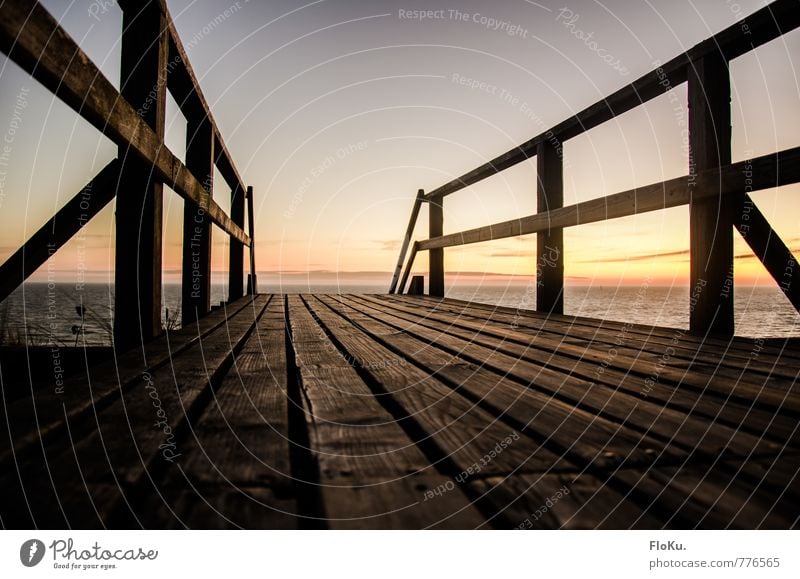 Sylter Planken Ferien & Urlaub & Reisen Ausflug Ferne Freiheit Sommerurlaub Strand Meer Landschaft Himmel Horizont Schönes Wetter Küste Nordsee Insel