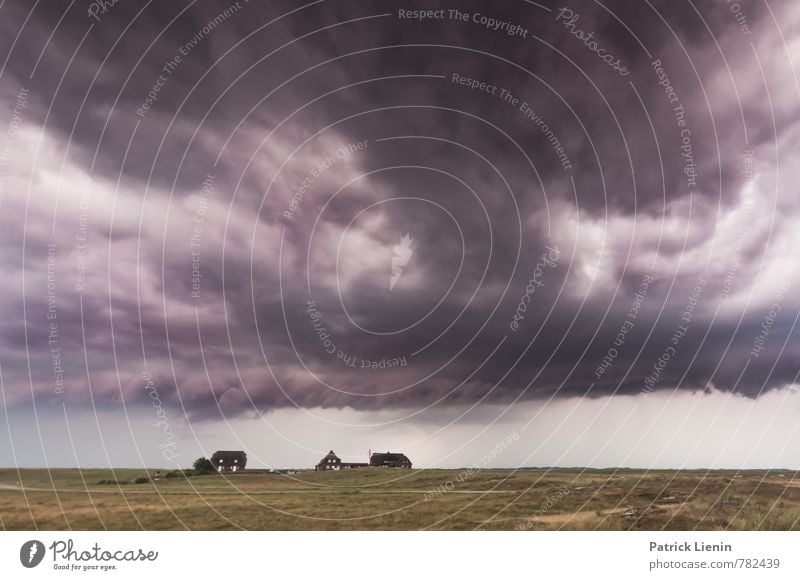 Luft nach oben Umwelt Natur Landschaft Urelemente Erde Himmel Wolken Gewitterwolken Klimawandel Wetter schlechtes Wetter Unwetter Wind Sturm Regen Küste Nordsee