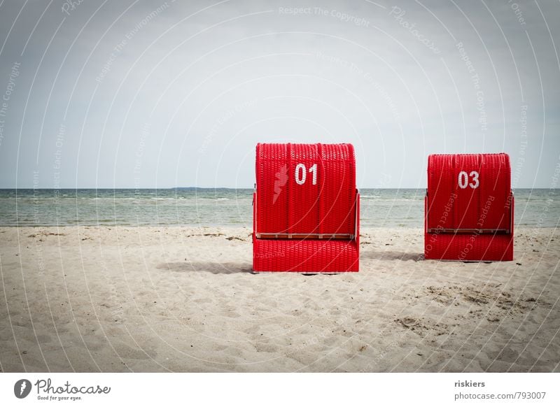 urlaub!! Umwelt Natur Sand Wasser Himmel Sonne Sommer Schönes Wetter Wellen Strand Ostsee Fröhlichkeit frisch rot ruhig träumen Ferien & Urlaub & Reisen